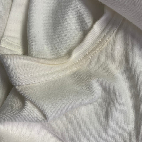 Y's by YOHJI YAMAMOTO Size M White Black Cotton Buttons Sleeveless Crew Neck T-shirt