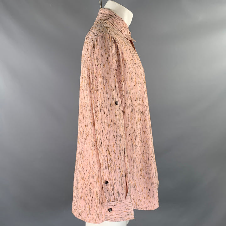 BOTTEGA VENETA Size XS Pink Slubby Viscose Blend Long Sleeve Shirt