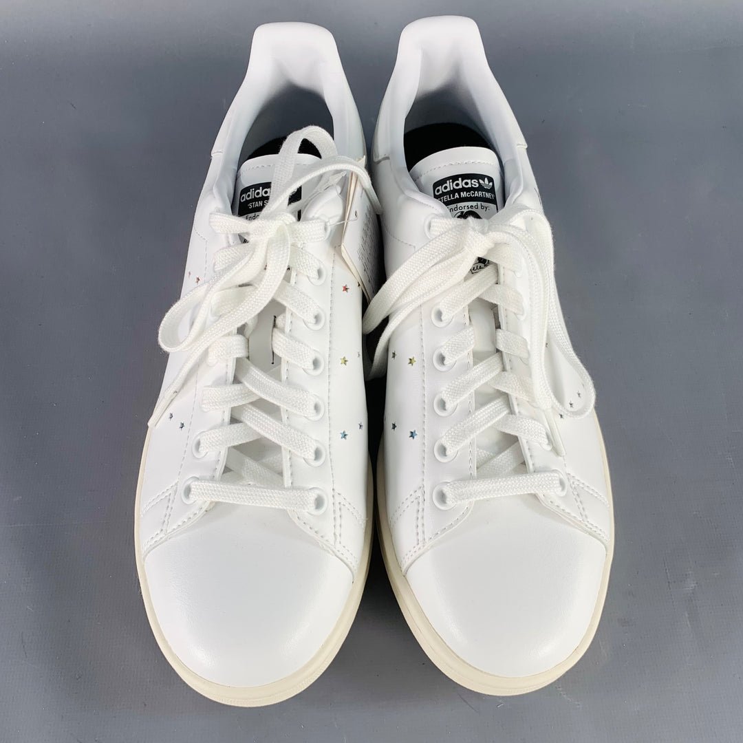 adidas gazelle silver green womens ADIDAS x STELLA McCARTNEYSize 8.5 White Multi Color Leather Stars Lace-Up  Low Top Sneakers – Sui Generis Designer Consignment