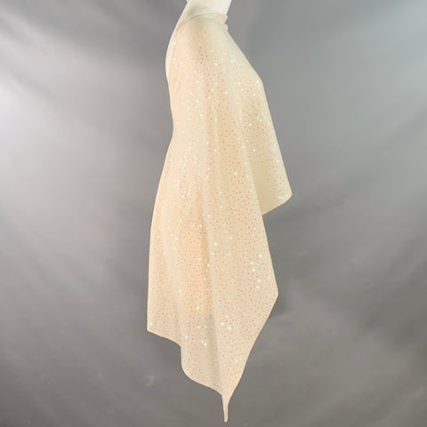 NEIMAN MARCUS Beige Pink Sequined Cashmere Scarf Shawl