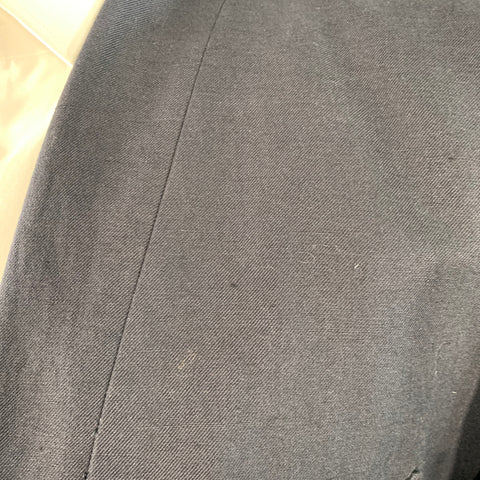 ALEXANDRE PLOKHOV Size 40 Black Cotton Linen Collarless Single Button Jacket