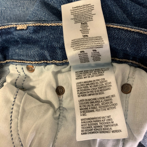 MOTHER Size 28 Blue Cotton Blend Straight leg Jeans
