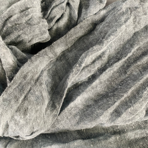 JOHN VARVATOS Grey Wrinkled Modal Wool Scarf