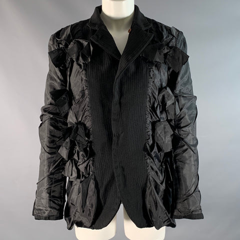 COMME des GARCONS Size M Black Polyester Straps Jacket