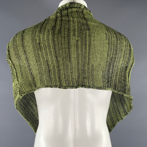 NO BRAND Black Lime Knit Scarves