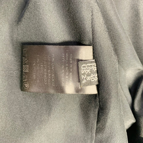 Jupe trapèze ceinturée en laine chevrons gris ROKH Taille 4