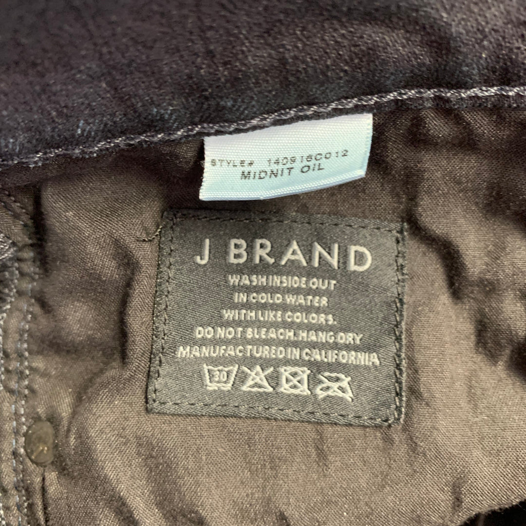 J.BRAND Size 32 Kane Black Cotton Blend Slim Jeans