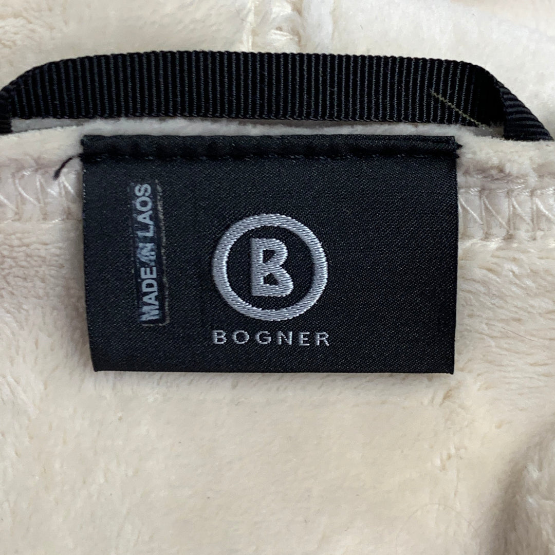 BOGNER Size M Cream Olive Polyester Blend Embroidered Hooded Jacket