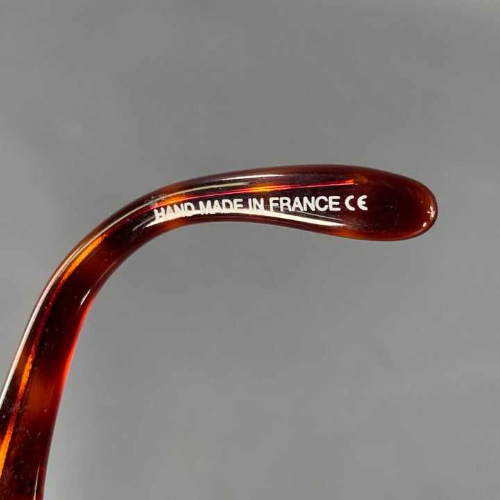 DIANE CAPT Gold Tortoiseshell Acetate Rhinestones Sunglasses