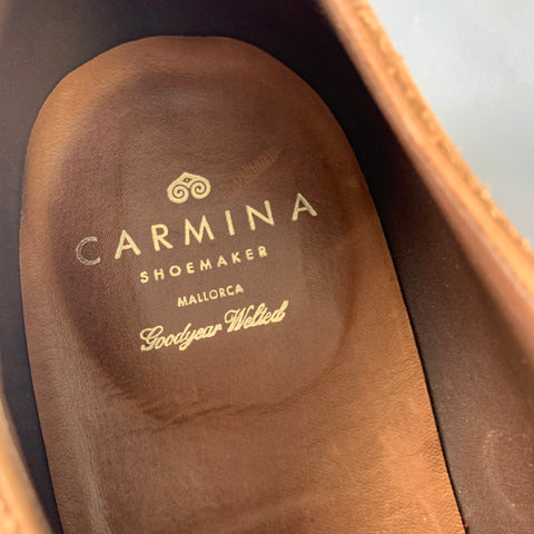 CARMINA Size 11 Brown Suede Derby Lace Up Shoes