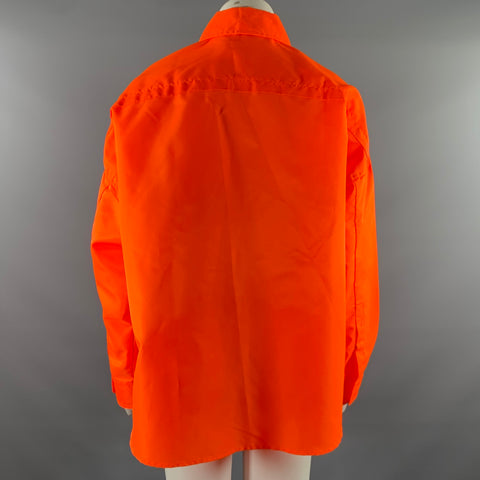 THE FRANKIE SHOP Size XS/S Orange Polyester Shirt Jacket Shirt