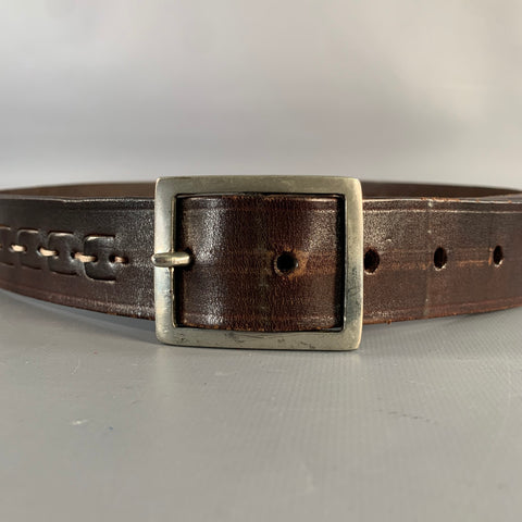 JOHN VARVATOS Size 38 Brown Leather Belt
