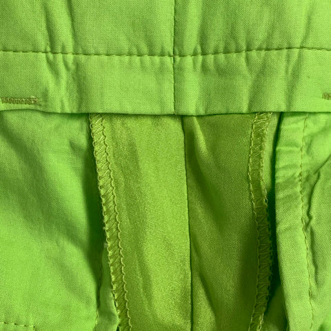 DRIES VAN NOTEN Size S Neon Green Silk Cotton Notch Lapel Suit