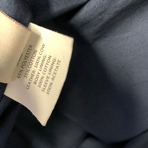 GOLDEN BEAR Size M Black Navy Color Block Cotton polyester Bomber Jacket