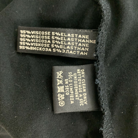 RALPH LAUREN Taille S Pull à manches longues en viscose élasthanne noir