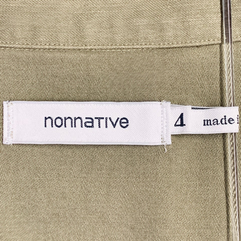 NONNATIVE Size XL Green Olive Cotton Two Pockets Long Sleeve Shirt