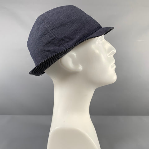 EMPORIO ARMANI Navy Grey Cotton Blend Hats