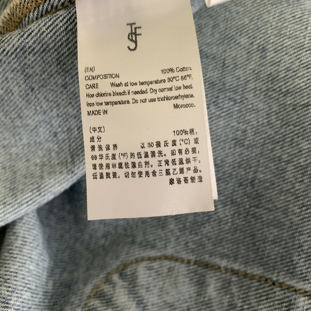 THE FRANKIE SHOP Size XS/S Blue Denim Washed Patch Pockets Shirt