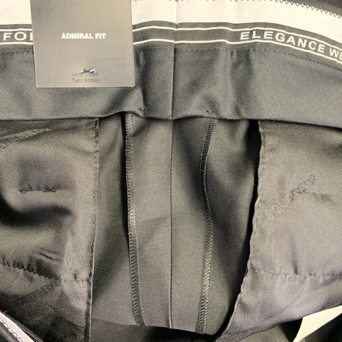 DSQUARED2 Size 36 Admiral Black Wool Silk Flat Front Dress Pants