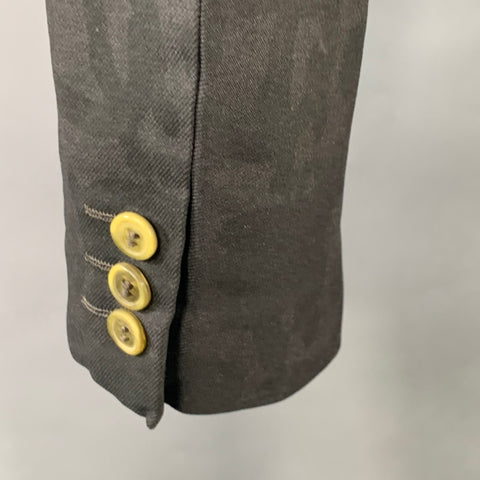COMME des GARCONS HOMME PLUS Size S Black Skull Polyester Sport Coat