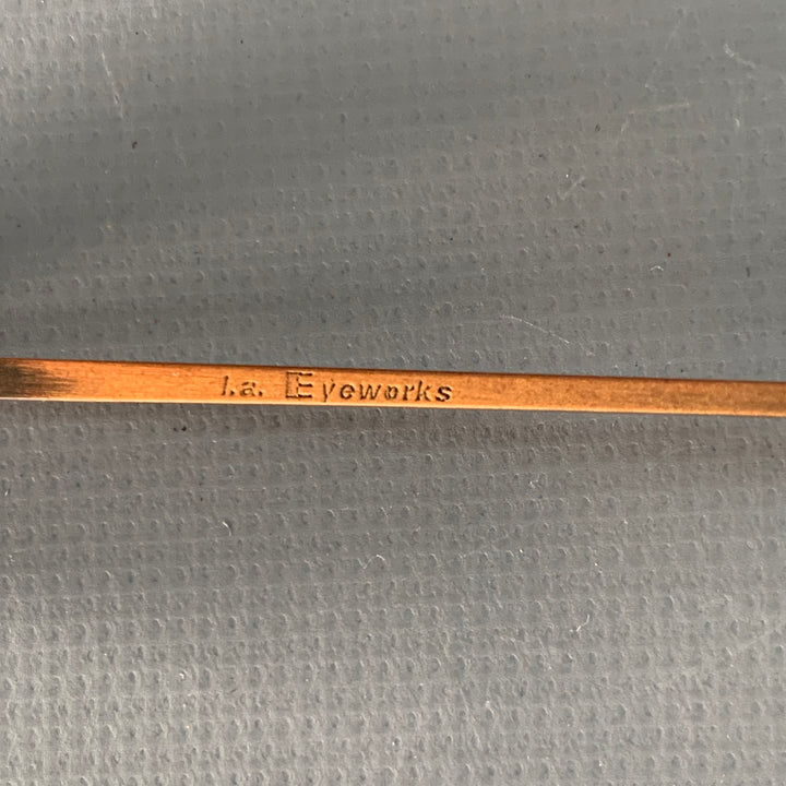 L.A.EYEWORKS Bender Orange Gunmetal Metal Sunglasses