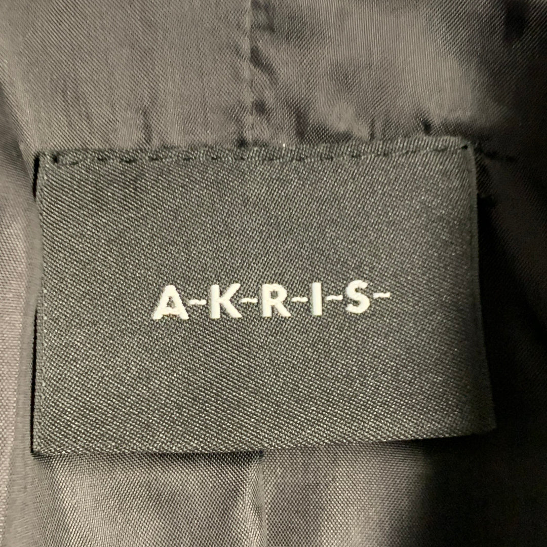 AKRIS Size 8 Orange Brown Polyester Cotton Velvet Leather Cuffs Jacket Blazer