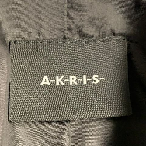 AKRIS Size 8 Orange Brown Polyester Cotton Velvet Leather Cuffs Jacket Blazer