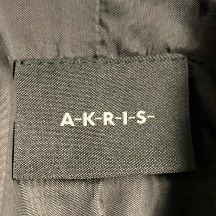 AKRIS Size 8 Orange Brown Polyester Cotton Velvet Leather Cuffs Jacket Blazer