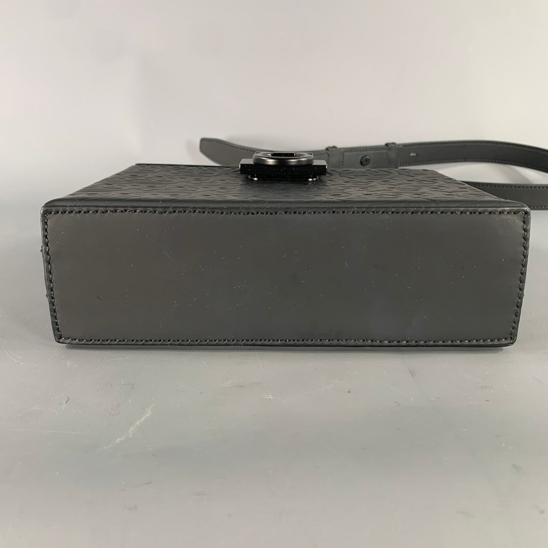 SALVATORE FERRAGAMO Black Graphic Leather Handbag Bags