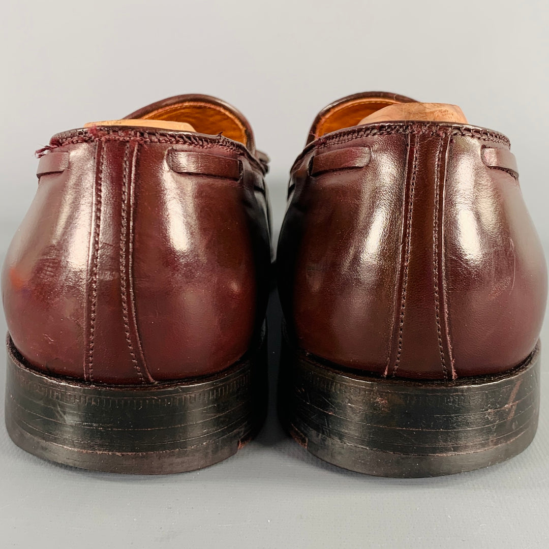 ALDEN Size 10 Burgundy Leather Tassels Loafers