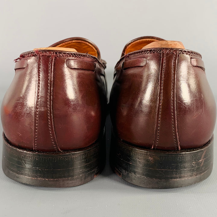 ALDEN Size 10 Burgundy Leather Tassels Loafers