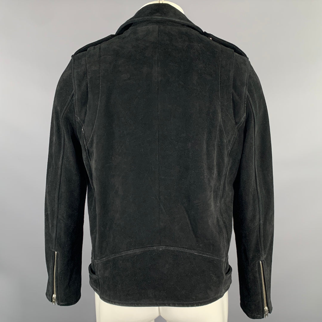 IRO Size M Black Leather Motorcycle Jacket