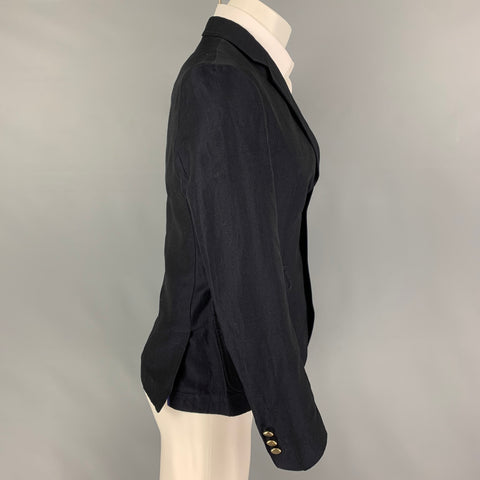 BAND OF OUTSIDERS Taille 38 Manteau de sport en coton et lin bleu marine
