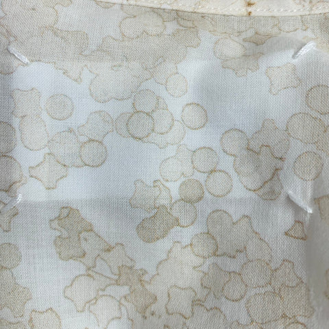 MAISON MARTIN MARGIELA Size M Off White Beige Marbled Cotton Long Sleeve Shirt