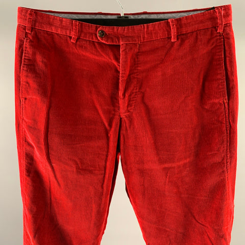 SID MASHBURN Size 36 Red Corduroy Cotton Baggy cut Casual Pants