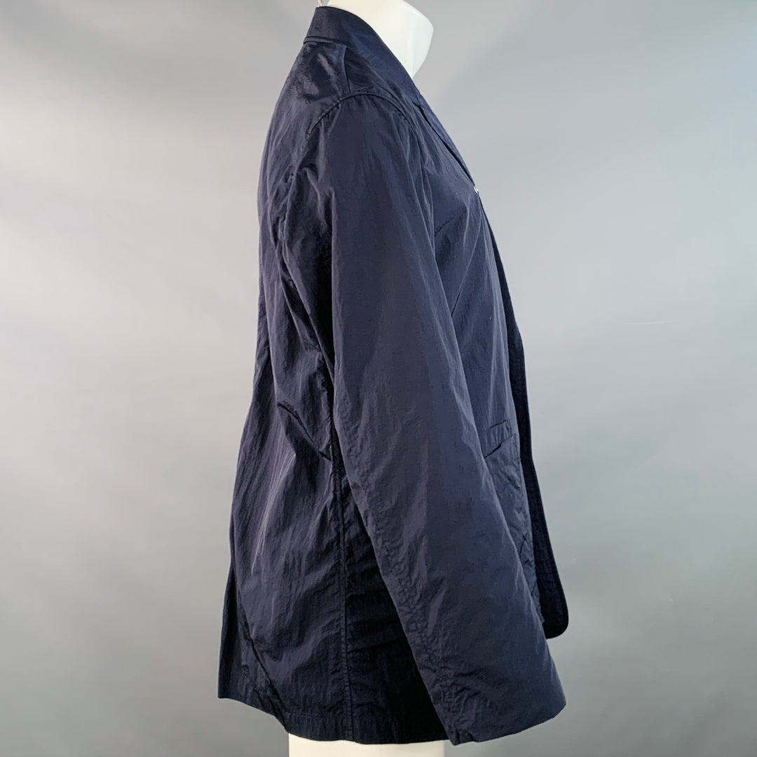 SUPERTHANKS Size M Navy Nylon Single Breasted Buttoned Jacket