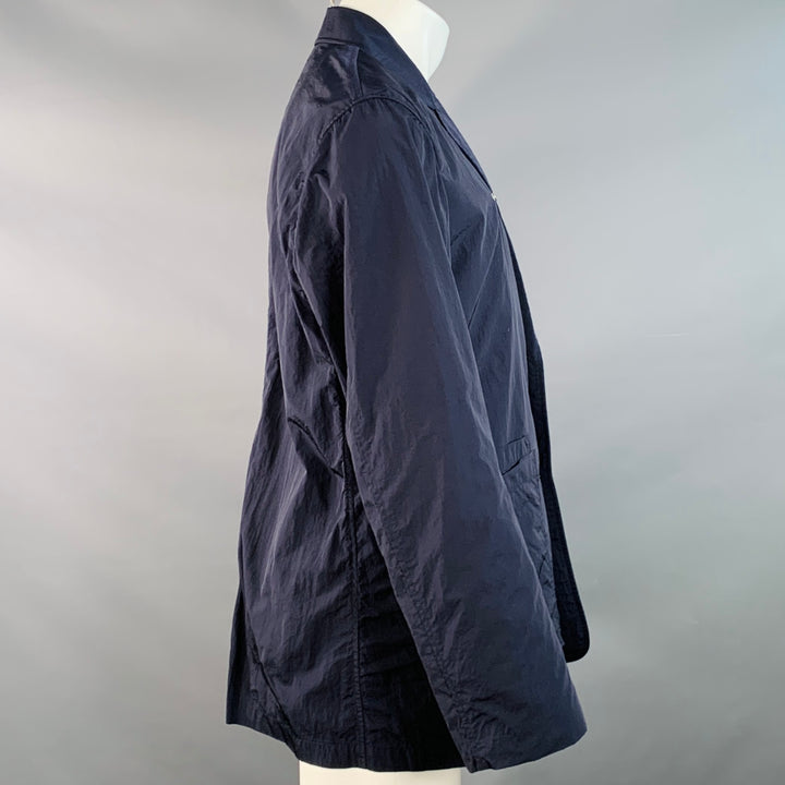 SUPERTHANKS Size M Navy Nylon Single Breasted Buttoned Jacket