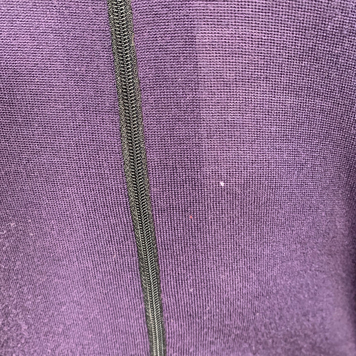 PAUL SMITH Size M Purple Merino Wool Zip Up Cardigan