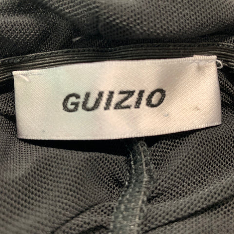GUIZIO Vestido recto de malla negro talla XS