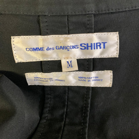 COMME des GARCONS SS2004 Size M Black Cotton Zip Up Jacket