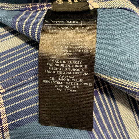 TOM FORD Size M Blue Navy Plaid Cotton Western Long Sleeve Shirt