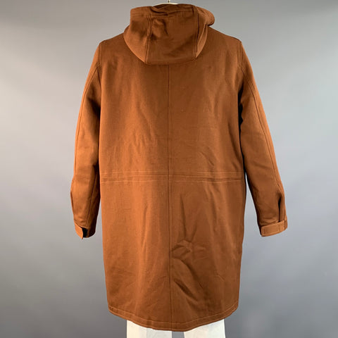AMI by ALEXANDRE MATTIUSSI Size L Brown Wool Parka Coat