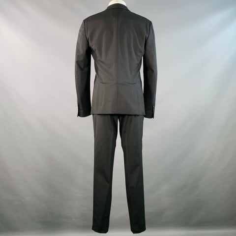 DSQUARED2 PARIS Size 40 Black Wool Blend Notch Lapel Suit