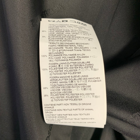 Veste de sport utilitaire DSQUARED2 en mélange de laine vierge noire et argentée, taille 44