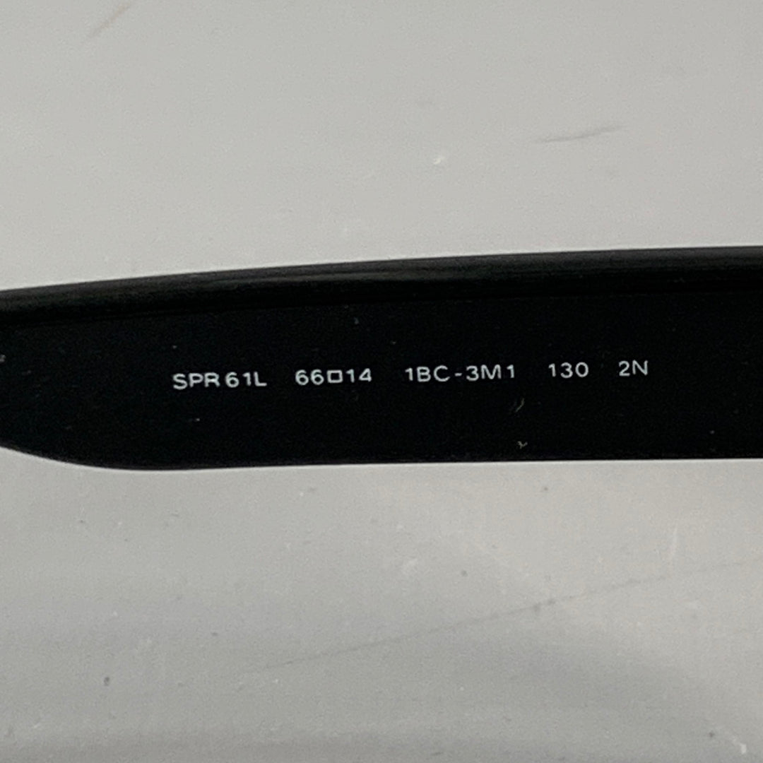 PRADA Silver Black Metal Pilot Sunglasses
