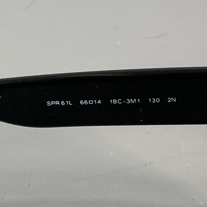 PRADA Silver Black Metal Pilot Sunglasses
