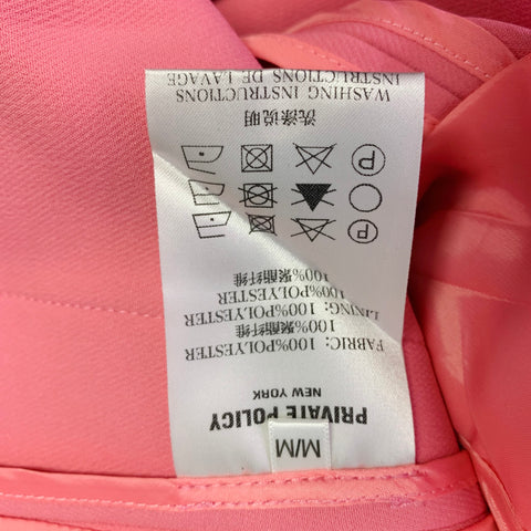 PRIVATE POLICY Size M Pink Polyester Cropped Cargo Jacket Blazer