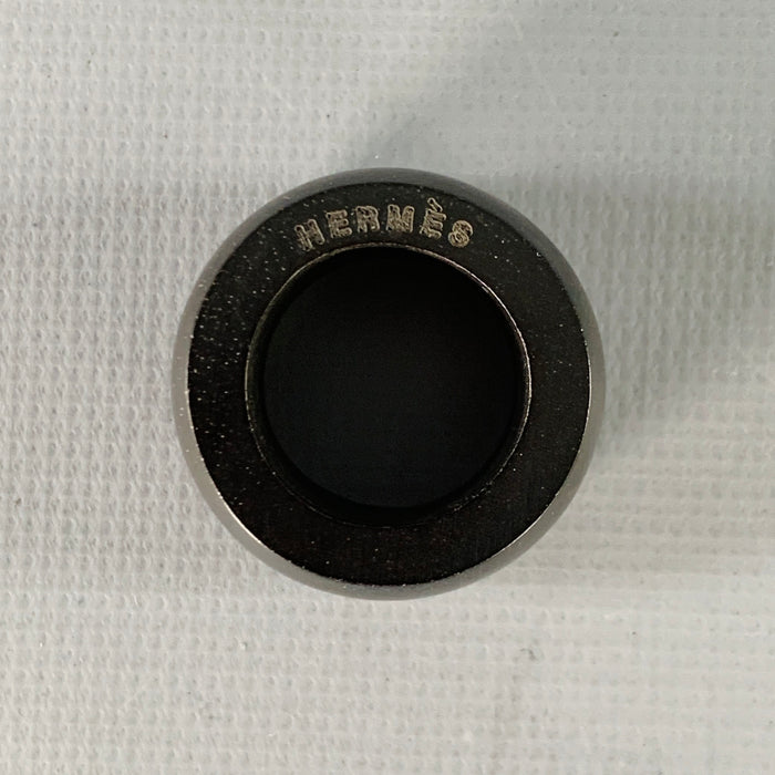 HERMES Black Wood Scarf Ring