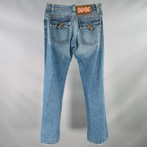 DSQUARED2 Size 28 Blue Denim Straight Five Pockets Horn Buttons Jeans