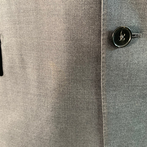 ERMENEGILDO ZEGNA Size 44 Grey Wool Single Breasted Notch Lapel Sport Coat